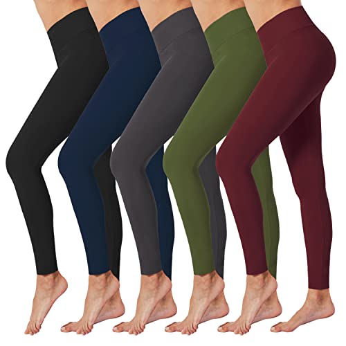 VALANDY High Waisted Leggings for Women Stretch Tummy Control Workout Running Yoga Pants Reg&Plus Size