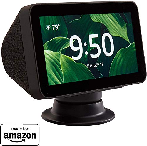 Book Cover Made for Amazon Tilt + Swivel Stand in Black, for the Echo Show 8