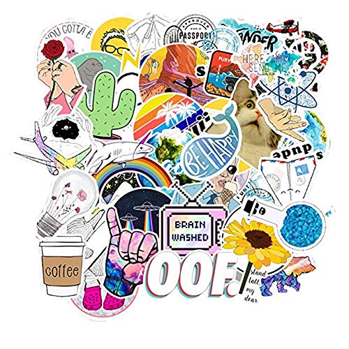 Mai Zi Stickers for Water Bottles 50 pcs Laptop Stickers Vsco Stickers Pack Cute Aesthetics Stickers for Teens Girls Boys
