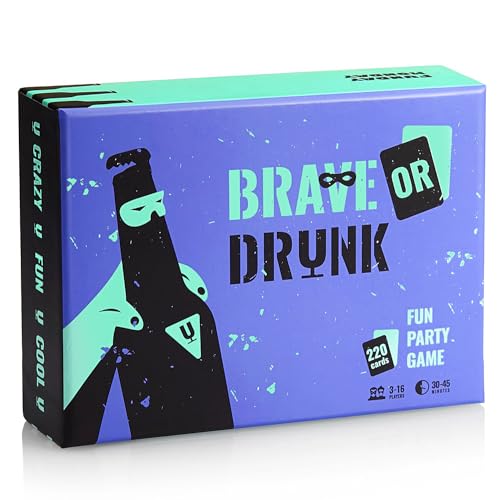 LOOPY Drinking Game Brave Or Drunk - Dares, Tasks and Tons of Fun - Games for Adults Night Party