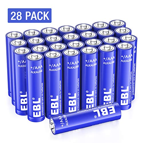 EBL Alkaline AAA Batteries (28 Count) - 1.5V Triple A Long-Lasting Alkaline Battery with 10-Year Shelf Life