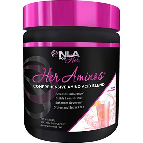 NLA for Her Aminos - (Pink Lemonade - 30 Servings) - BCAA Essential Aminos Acid Powder - Comprehensive Amino Acid Blend - Supports Increased Endurance, Building Lean Muscle, & Enhanced Recovery