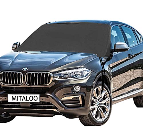MITALOO Windshield Snow Cover Ice Removal Wiper Visor Protector Auto Sun Shade for Cars Trucks Vans and SUVs Stop Scraping Fits Most Car, SUV, Truck, Van or Automobile with 83"x 48"