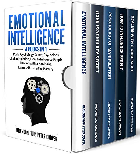 Book Cover Emotional Intelligence: 4 books in 1 Dark Psychology Secret, Psychology of Manipulation, How to Influence People, Dealing with a Narcissist. Learn Self-Discipline Mastery