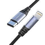 USB C to Lightning Cable 6ft, Cabepow Apple MFI Certified Nylon Braided Smallest Head USB-C to Lightning Cable 18W for iPhone 11/11 Pro / 11 Pro Max/X/XS/XR/XS Max / 8/8 Plus