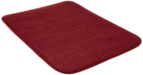 Book Cover Memory Foam Bath Mat-Incredibly Soft and Absorbent Rug, Cozy Velvet Non-Slip Mats Use for Kitchen or Bathroom (20 Inch x 30 Inch, Burgundy)