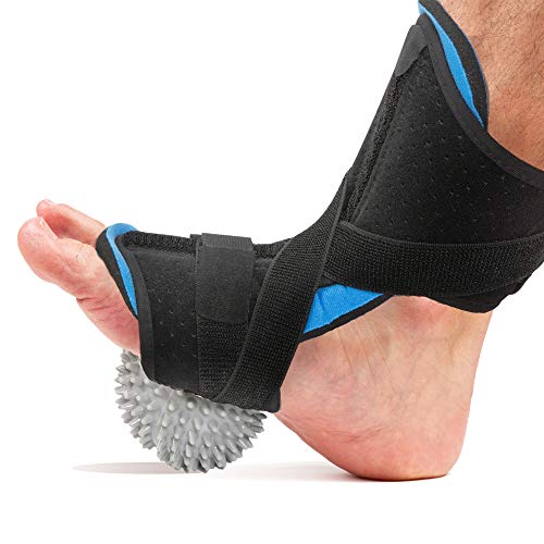 Plantar Fasciitis Night Splint, Caretras Adjustable Brace Support Unisex Fits for Right or Left Foot, Arch Support/Ankle Night Brace Effective Relieve Pain for Achilles Tendon Drop Foot