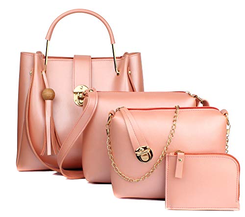 Mammon Women's stylish Handbags (4L-bib-Bpink)