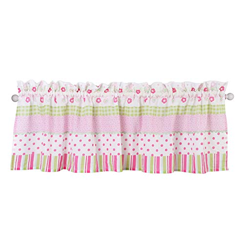 Cozy Line Home Fashions Pink Greta Pastel Polka Dot Window Valance Greta Pastel Window Valance (54 in x 15 in)