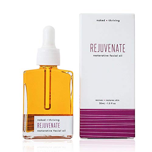 Naked + Thriving Rejuvenate Restorative Facial Oil - Organic, Vegan, All-Natural Skin Care & Face Oil (1.0 oz/30 mL)