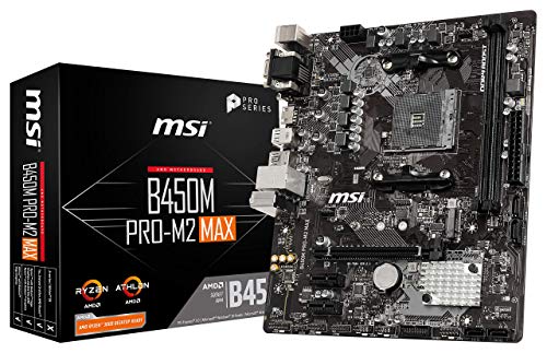 Book Cover MSI ProSeries AMD Ryzen 1st and 2ND Gen AM4 M.2 USB 3 DDR4 D-Sub DVI HDMI micro-ATX Motherboard (B450M PRO-M2 Max) (B450MPM2MAX)