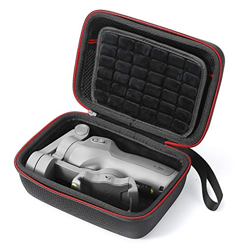 SPRANDOM Hard Carrying Case for DJI Osmo Mobile 3 / DJI OM 4 Smartphone Gimbal and Osmo Grip Tripod, Power Cable, Protective Storage Travel Bag - Black (Black Lining)