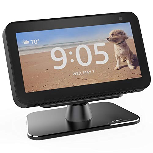 Book Cover Echo Show 5 Metal Stand , Metal Holder for Echo Show 5 (2nd Gen)/Echo Show 5 (2nd Gen) Kids.Can 360 Degree Rotatable,Tilt The Viewing Angle of Echo Show 5 Screen Up and Down.( Grey)