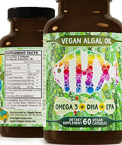 Book Cover Vegan Omega 3 Algae Oil with DHA EPA The Fish-Less Oil Blend