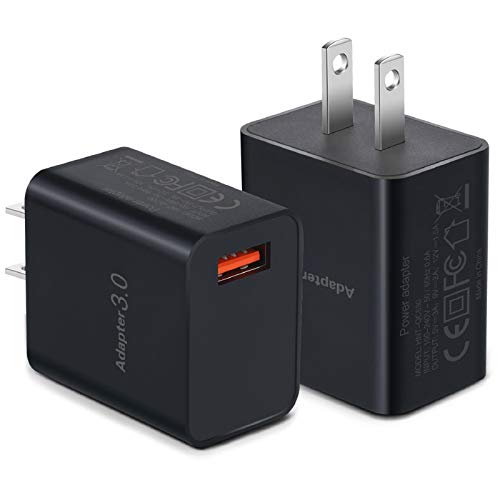 USB Wall Charger, Besgoods 5V 3A Fast Charging Block 3.0 Power Adapter 18W Compatible with Wireless Charger, iPhone 14 Pro Max Samsung Galaxy S23 Ultra 22 21 20 A03s Android Phones, 2Pack