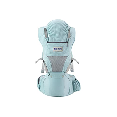 Book Cover MEDITIVE Baby Carrier with Detachable Hip Seat (3 in 1),Ergonomically Designed (Blue; 0-36 Months) (Blue Color)
