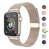 Cocos Compatible with Apple Watch Band 38mm 40mm 42mm 44mm with Case, Stainless Steel Mesh Loop for iWatch Bands Women Men Series 5 4 3 2 1