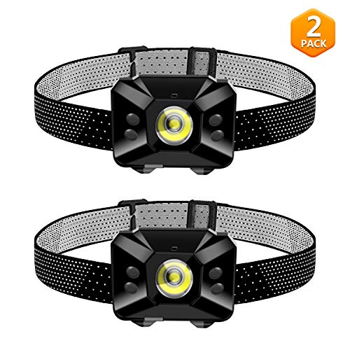 Headlamp Flashlight,Led Headlamps Rechargeable Headlight 500 Lumen IPX45 with Motion Sensor Mode,for Outdoor,Camping,Running,Hiking (2 Pack)