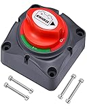 Kohree Battery Disconnect Switch 12V, 12V-48V Battery Shut Off Kill Isolator- Waterproof Marine Cut Off Switch for RV, ATV, Car, Marine, Boat, with 4 Mounting Bolts, 275 Amps, On/Off