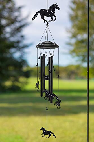 Book Cover VP Home Wild Horses Unique Outdoor Western Decor Wind Chime