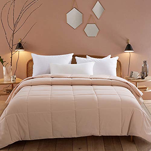Book Cover Cosybay Down Alternative Comforter Pink - Corner Duvet Tabs- Double Sided & Lightweight -All Season Duvet Insert-Stand Alone Comforter â€“ Queen Size