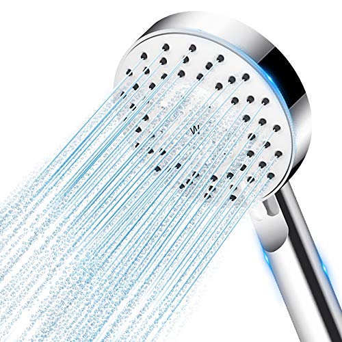 Handheld Shower Head, Wodgreat High Pressure 5 Settings Powerful Spray Head with Flexible 60 Inch Stainless Steel Hose, Adjustable Swivel Ball Bracket Mount, No Leaking, Easy to Install, Chrome