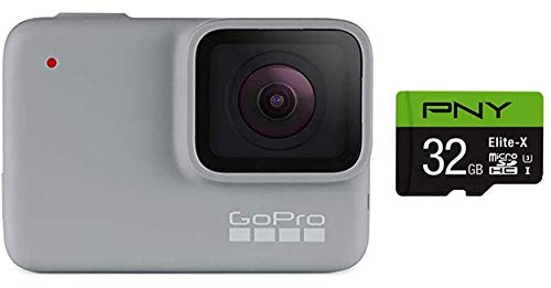 Book Cover GoPro HERO7 White + PNY Elite-X 32GB microSDHC Card Adapter-UHS-I, U3 - Waterproof Action Camera with Touch Screen 1080p HD Video 10MP Photos
