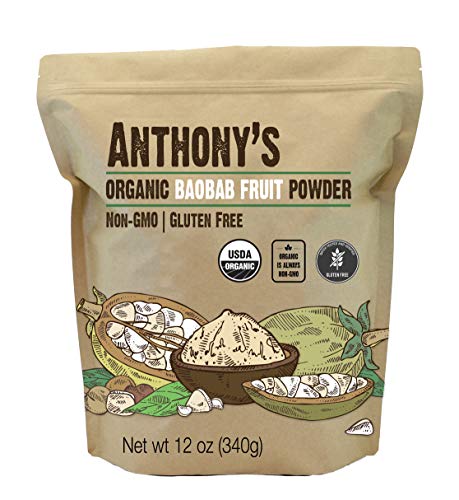 Anthony's Organic Baobab Fruit Powder, 12 oz, Gluten Free, Non GMO
