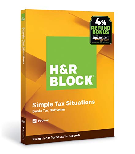 Book Cover [OLD VERSION] H&R Block Tax Software Basic 2019 [PC/Mac Disc]