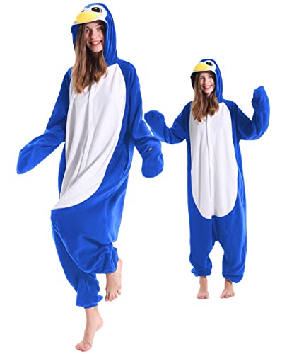 Adult Penguin Pajamas One Piece Halloween Christmas Cosplay Penguin Costume Animal Homewear Sleepwear for Women Men