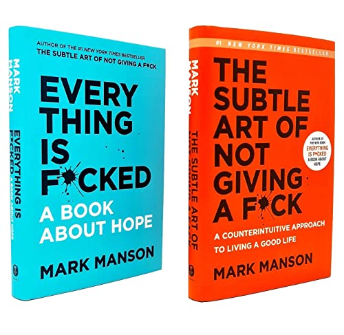 Book Cover By [Mark Manson] The Subtle Art of Not Giving a F*ck & Everything Is F*cked two book combo