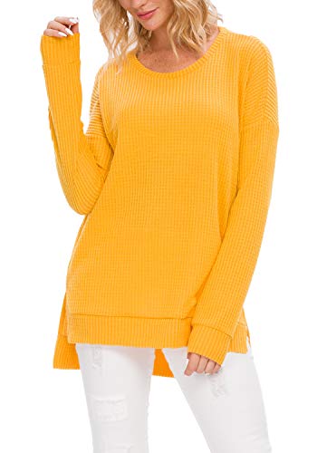 Book Cover levaca Women's Casual Long Sleeve Shirts Sweaters Tunic Tops for Leggings
