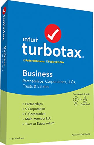 Book Cover Intuit TurboTax Business 2019 Tax Software [PC Disc] [Old Version]