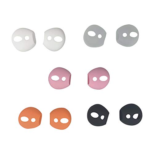 Book Cover Xiaozxwlhq 5 Pairs Super Thin Soft Earpods Covers Tips for Apple AirPods Both 2&1 Wireless Earphone, Fit in Earpod Case