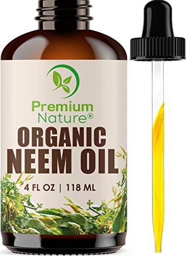 Book Cover Organic Neem Oil For Skin - Neem Oil for Hair, 100% Pure Neem Oil Cold Pressed Moisturizer Neem Oil for Essential Oil Mixing Neem Oil Organic Massage Oil 4 oz