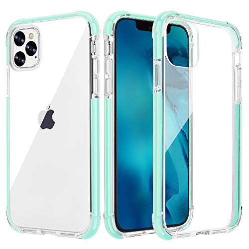 Book Cover OHNICE iPhone 11 Pro Max Case Clear Premium Anti-Yellow Hard PC Back Cover with Soft Crystal Corners Rubber Bumper Shockproof Protective Case for Apple New iPhone 11 Pro Max 6.5 inch (Green)