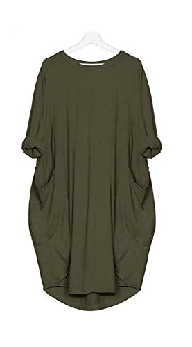 Grace's Secret Women's Casual Loose Oversized Baggy Dresses Long Sleeve Short Dress 2019 Skirt(S-XXXL)