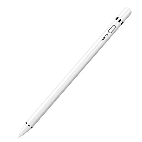Book Cover MEKO Upgraded Fine Tip Stylus Pen with Palm Rejection, Compatible for 2018&2019&2020 Apple iPad Pro 11/12.9 Inch 3rd&4th Gen , iPad 6th/7th/8th Gen/Air 3rd/4th Gen/Mini 5th Gen Digital Pencil -White