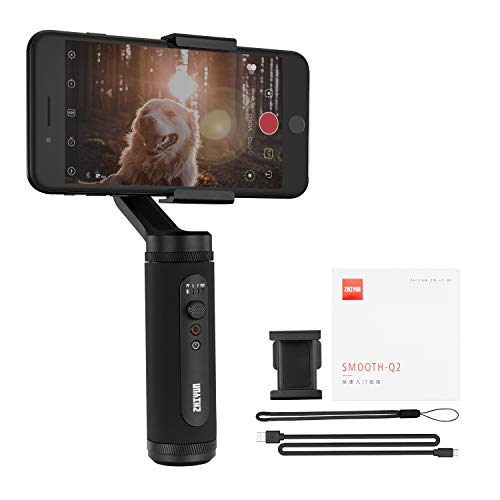 Book Cover Zhiyun Smooth Q2 Smart Phone Gimbal,Pocket Sized Aluminum Alloy Body 360 Infinite Vortex,Portrait Landscape Mode,Objext Tracking,Motion Lapse,Support for iPhone XR MAX 11 pro Huawei P30 pro Mate 30