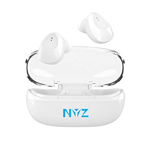 Wireless Earbuds, NYZ [2022 Upgraded] True Wireless Bluetooth Headphones in-Ear Earphones HiFi Stereo Cordless Earbuds with Microphone for iPhone,Android,Windows (Space C1)
