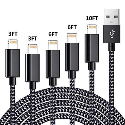 JR TECHNIK iPhone Charger, Lightning Cable MFi Certified High-Speed Charging Cord Lightning to USB A iPhone Charger Cable
