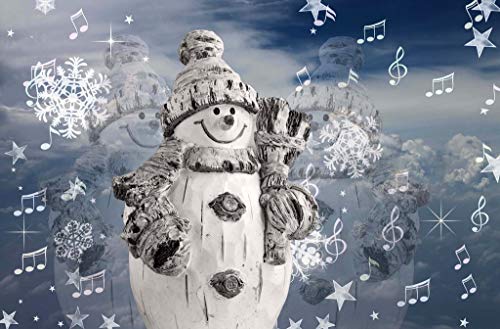Mini Wooden Christmas Jigsaw Puzzle - Snowmen, Snowflakes, Stars & Songs - 51 Pieces - Made in USA by Nautilus Puzzles