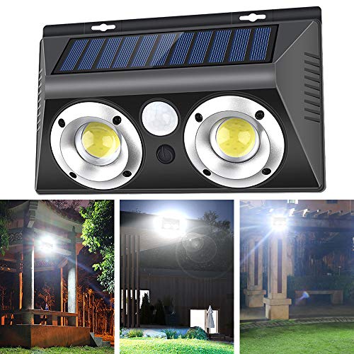 Neporal Outdoor-Wall-Lights-COB-20W Motion Sensor Outdoor Solar Lights with High Efficiency Lens IP65 Waterproof Security Lights for Porch Garage Patio Driveway Garden