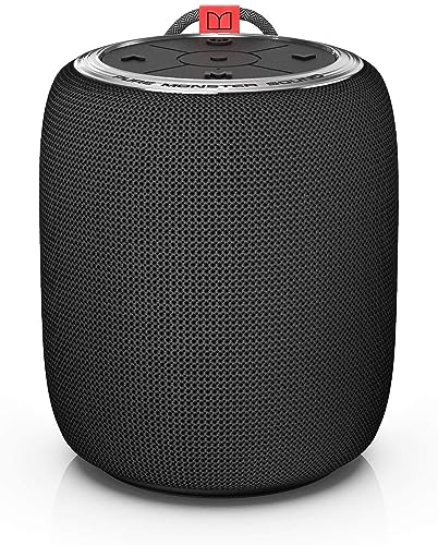 Monster S110 Bluetooth Speaker, Portable Bluetooth Speakers 5.0 with True Wireless Stereo Pairing for Louder Stereo Sound, Built-in Mic, Portable Wireless Speaker for Home or Indoor