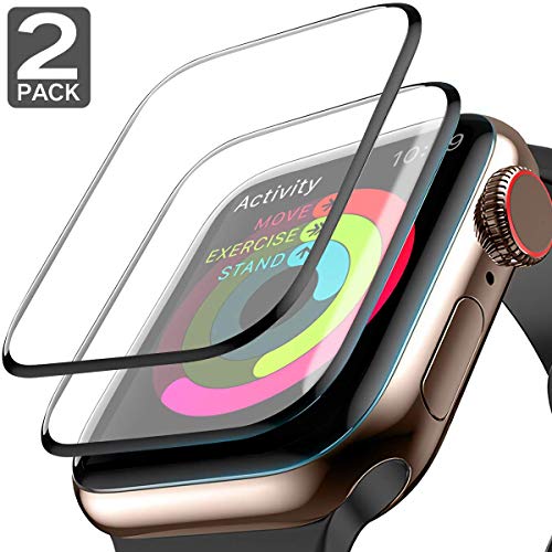 Book Cover Apple Watch Screen Protector,[2 Pack] Compatible with Series 3/2/1 3D Tempered Glass HD Clear 99% Max Coverage Anti-Bubble Scratch Resistant iWatch Screen Protector 42mm