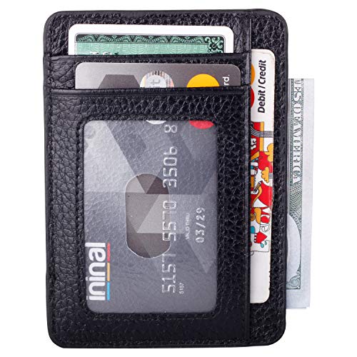 Slim Minimalist Wallets for Men -Credit Card Holder Front Pocket wallets leather