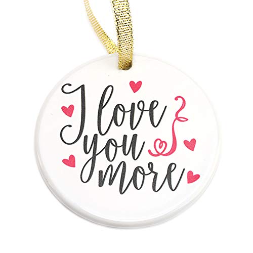 Book Cover Julius Thomson Personalized Christmas Ornaments I Love You More, Girlfriend/Boyfriend Birthday Gifts, Husband Wife Gifts, Women/Men Anniversary, Romantic Presents for Valentines Day Christmas
