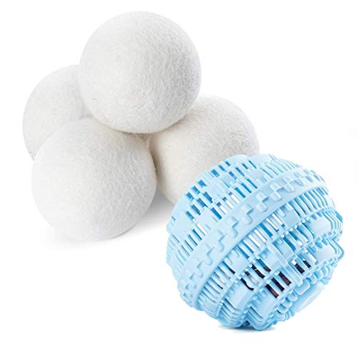 Laundry Dryer Balls for Washing Machine, Eco Friendly Wool Dryer Ball and Laundry Ball with Beads, Dryer Balls Laundry Perfect Perfect Alternative to Laundry Detergent - Wool Dryer Balls Organic