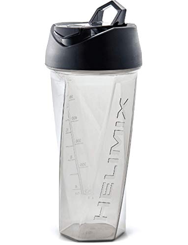 Helimix Vortex Blender Shaker Bottle 28oz | No Blending Ball or Whisk | USA Made | Portable Pre Workout Whey Protein Drink Shaker Cup | Mixes Cocktails Smoothies Shakes | Dishwasher Safe