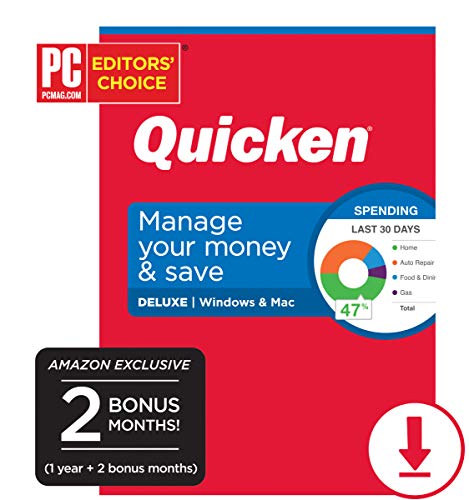 Book Cover Quicken Deluxe Personal Finance - 14-Month Subscription [Amazon Exclusive] [PC/Mac Online Code]
